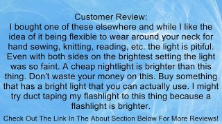 Blue LED Light Handsfree Hug Neck Reading Book Light Lamp For Home Office Review