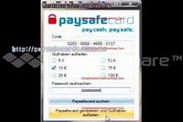 PaySafeCard Code Generator MAY 2014 no survey no password
