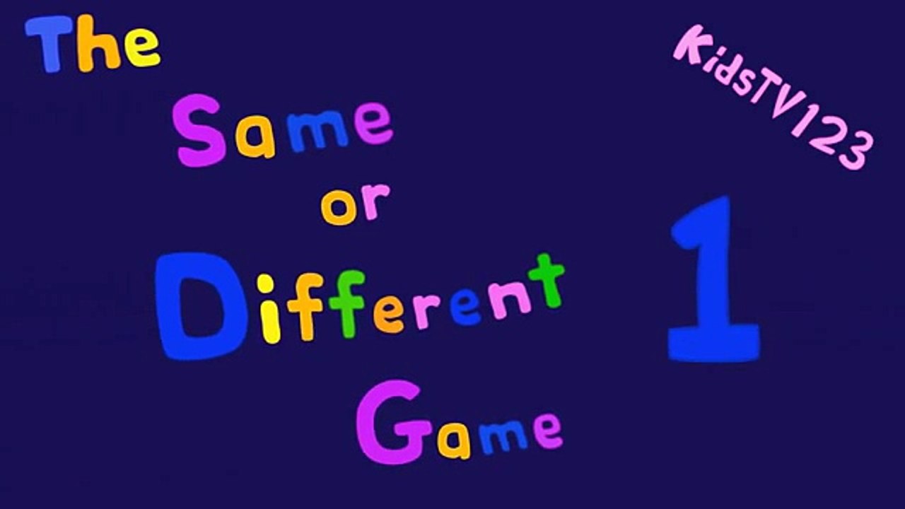 The Same or Different Game 1