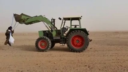 Swing in desert taken to a whole new level!