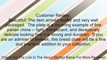 Belleek Group 0008 Shamrock Bread Plate, 11.25-Inch, White Review