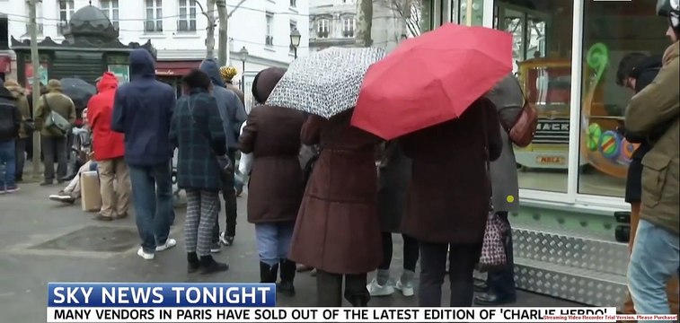 Sky News refuse de diffuser la Une de Charlie Hebdo