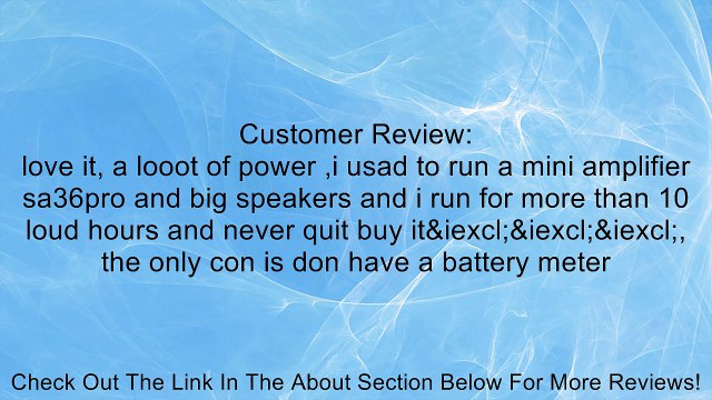 Portable PowerBank with 12V & 5V USB output. 90W Lithium Polymer Battery, 12Vx8Ah Review