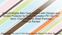 CrazyOnDigital Skin Case Covers with Charger and Screen Protector for Sony Playstation PS Vita (10-item). CrazyOnDigital Retail Package Review