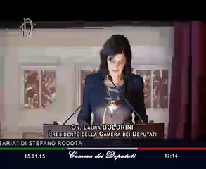 Roma - Rodotà, “Solidarietà, un'utopia necessaria”. Laura Boldrini (15.01.15)