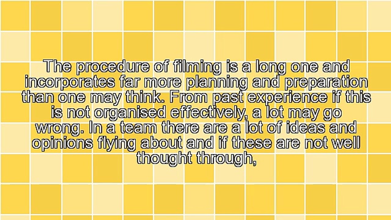 Pre Production Checklist