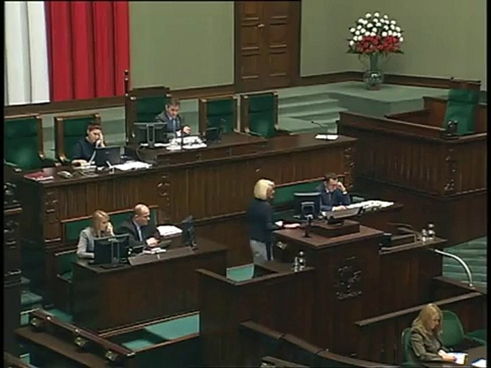 Poseł Marzena Machałek - Wystąpienie z dnia 14 stycznia 2015 roku.