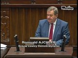 Poseł Romuald Ajchler - Wystąpienie z dnia 14 stycznia 2015 roku.