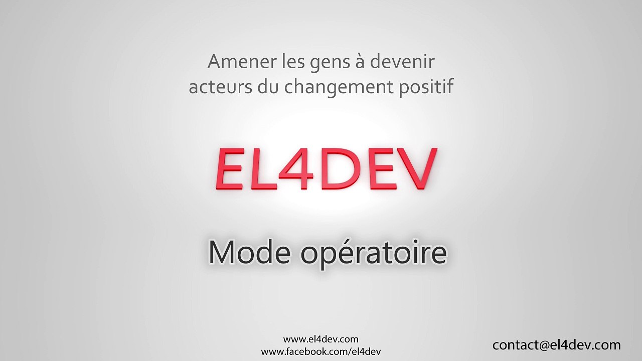 Comment changer le monde - EL4DEV - Comment amener les gens à devenir acteurs 2