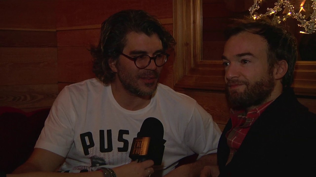 Jonathan Lambert, comédien et Grégory Bernard, producteur, présentent le film "Réalité" de Quentin Dupieux