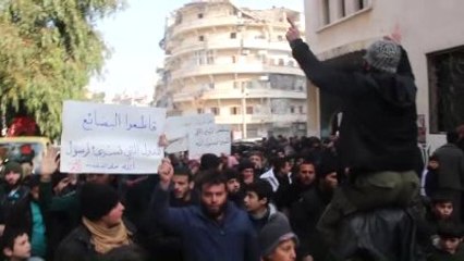 Halep'te "Charlie Hebdo" Protestosu