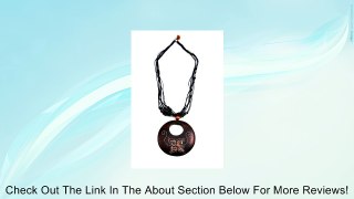 Handmade Wooden Beaded Necklace on Black Cord Review