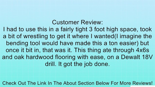 Klein Tools 53751 3/4-Inch by 72-Inch Flex Bit Auger Review