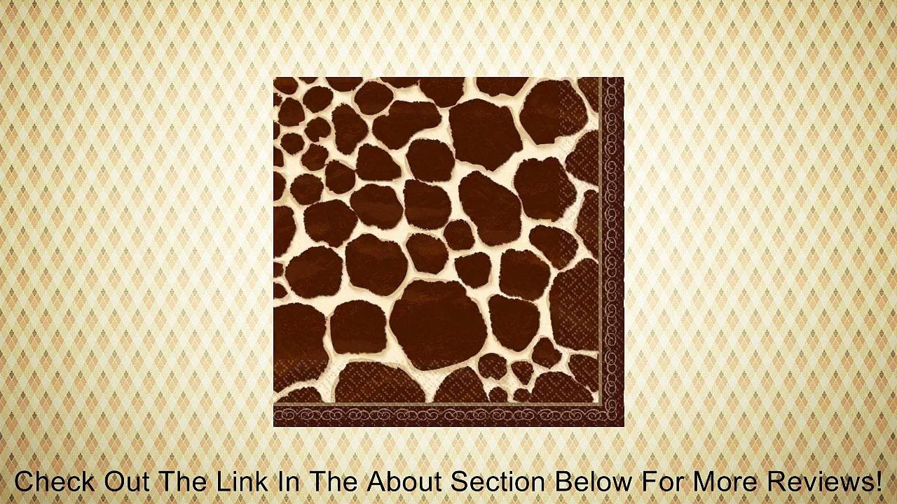 Giraffe Print Beverage Dessert 5" Napkins (12) pkg Review