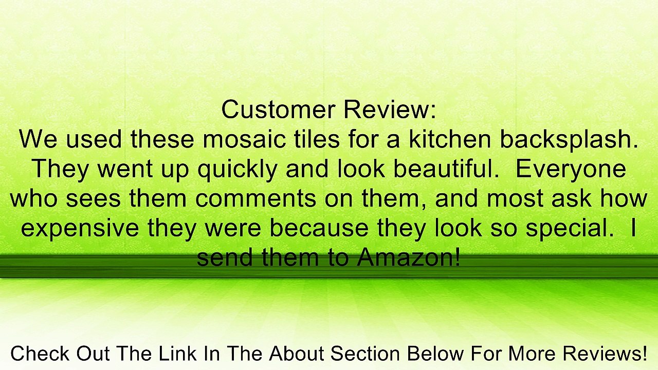 Random Brick Pattern Glass Tile & Resin Tile; Color: Blue Glass Mosaic Tile with Rice Plant Resin Mosaic Tile Review