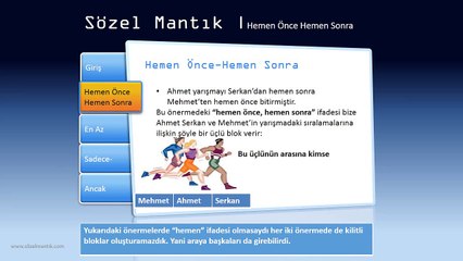 sözelmantık konu anlatımı ve örnek soru çözümleri