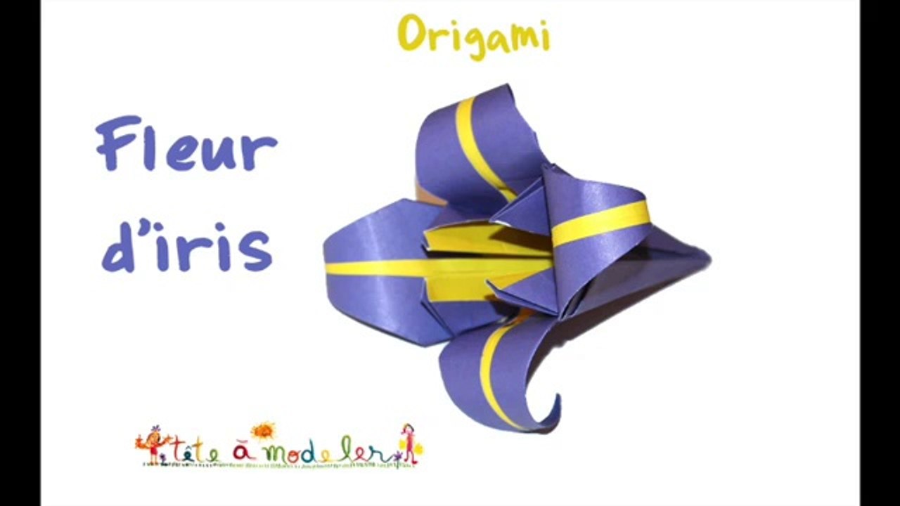 Fleur d'Iris en origami
