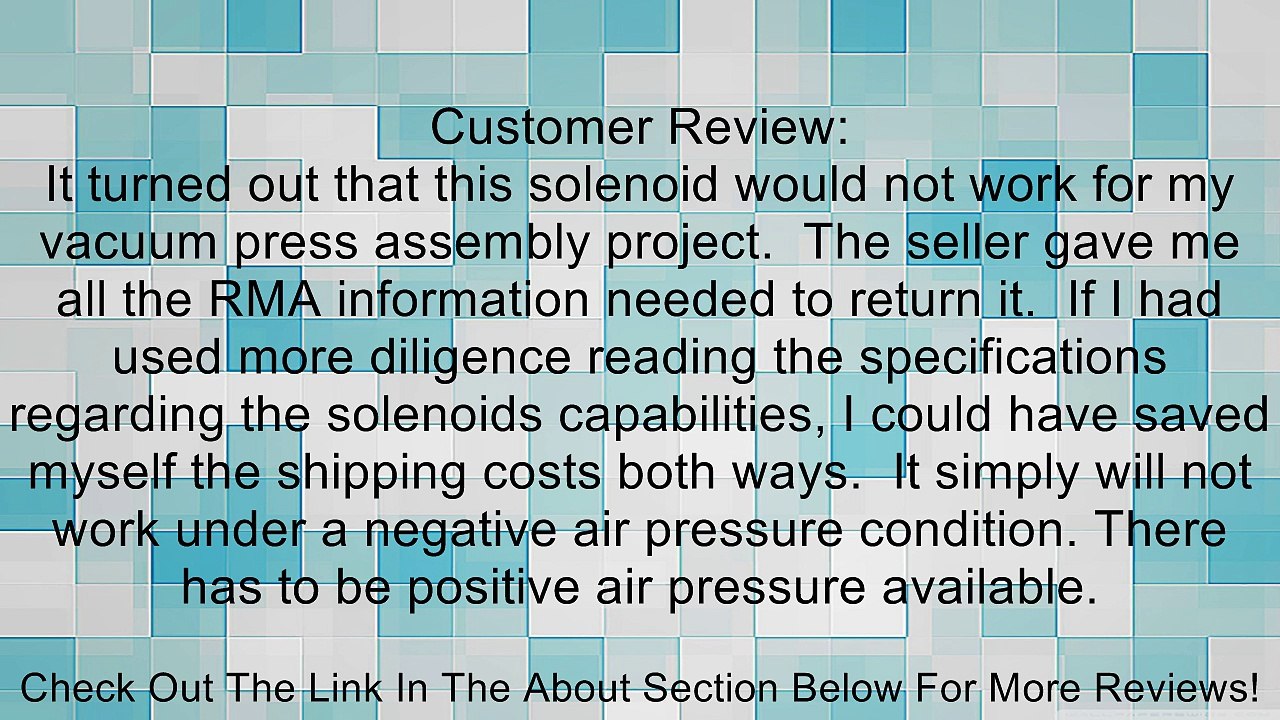 MettleAir 3V310-10-AC220 Solenoid Air Valve, 3 Way, 2 Position, Normally Closed, 220V, AC, 3/8" NPT (Pack of 10) Review