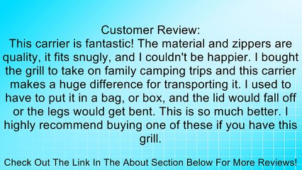 Weber 6555 Smoky Joe Bag Grill Carrier Review