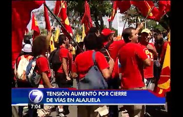 Alajuela vivió jornada de protestas en la celebración del héroe nacional