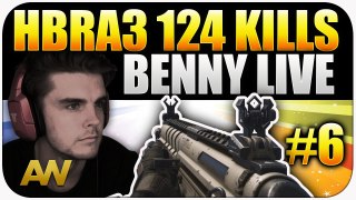 CoD AW: 100+ -124 Kills w/ HBRa3 - Benny Live #6 (Advanced Warfare Multiplayer)