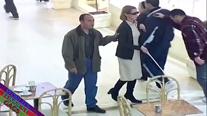 Blind Woman Hitting on the Crotch in a Mall Prank