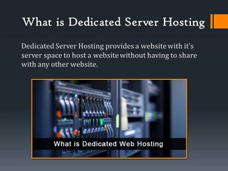 Dedicated Server Hosting Explained In Detail
