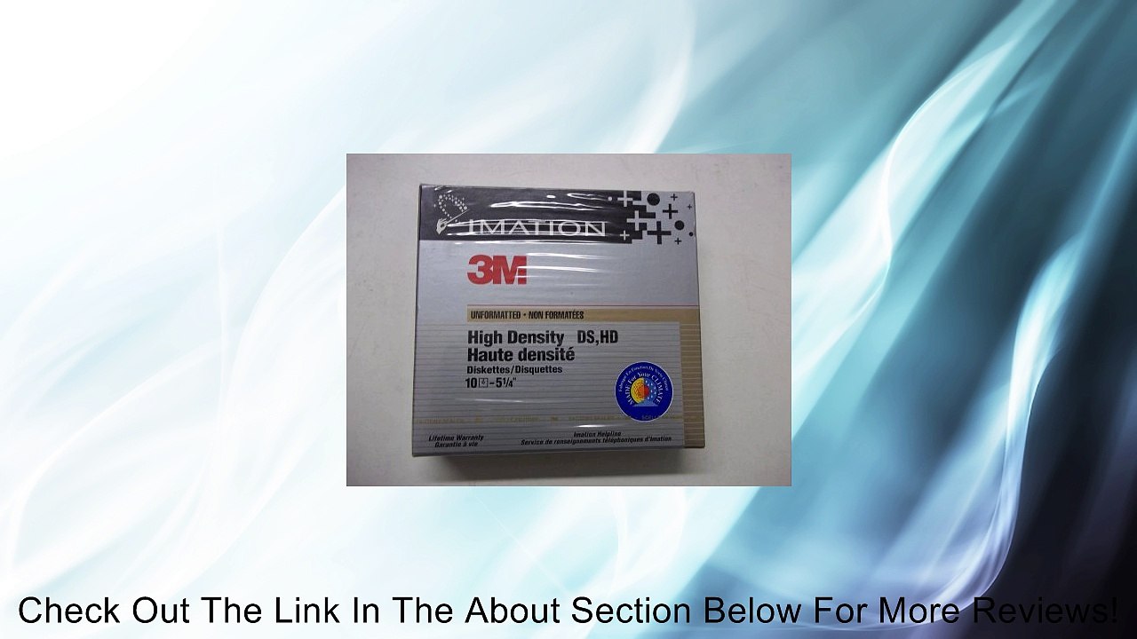 3M Imation Diskettes 5 1/4" 10 per package Double Sided High Density Review