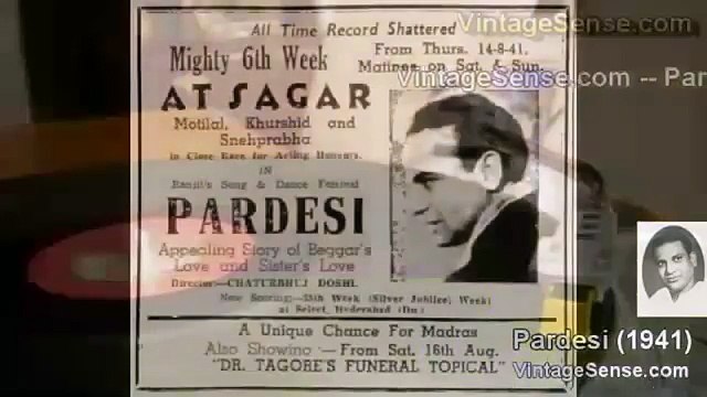 Pehle Jo Mohabbat Se Inkaar Kiya Hota Khurshid Bano Pardesi 1941 Khemchand Prakash DN Madhok