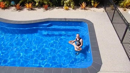 Demonstrating The Freedive Action With Training Flippers