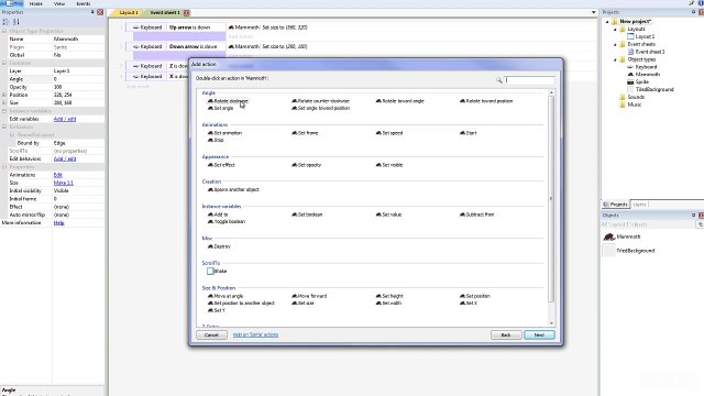 Lesson #18 - Rotate to an Angle - Construct 2 by Downic.com