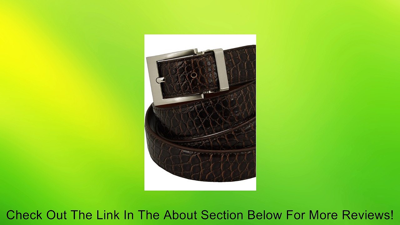Mens Leather Dress Belt Textured Upper Leather Brown (Brown) Review