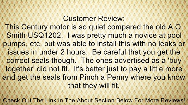 A.O. Smith 1/2-Horsepower Up-Rated Square Flange Replacement Motor Review