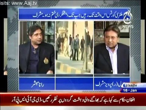 Pervez Musharraf in Aaj Rana Mubashir Kay Sath 16th January 2015
