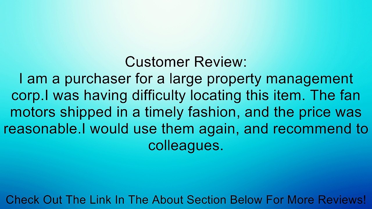 A.O. Smith C01670 5/8-Inch Stack, OAO Enclosure, Sleeve Bearing, Reversible, .187-Inch by 1.42-Inch Shaft Dimension C-Frame Motor Review