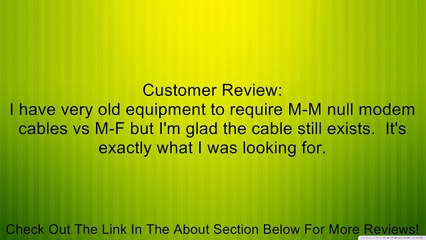 C2G CMG-Rated DB9 Low Profile Null Modem M-M Review