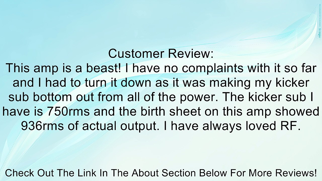 Rockford Fosgate M750-1D Marine Amplifier Review