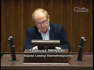 Poseł Tadeusz Iwiński - Wystąpienie z dnia 14 stycznia 2015 roku.
