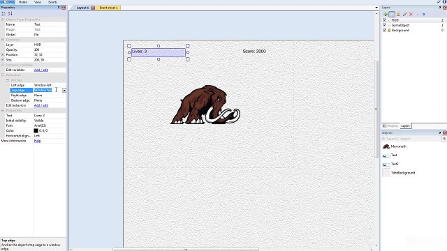 Lesson #37 - How to make a Heads up displayhud - Construct 2 by Downic.com
