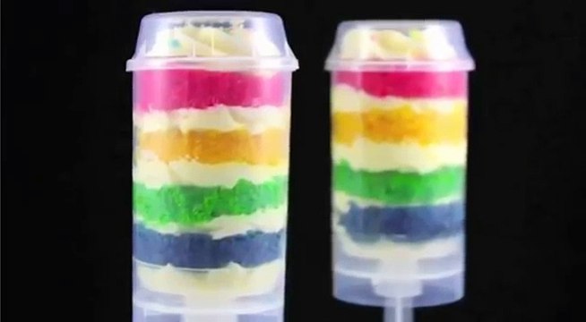 Rainbow Cake Push Pops! How To Make a Rainbow Cake Shooter A Cupcake Addiction Decorating Tutorial
