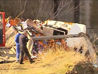 Από θαύμα σώθηκε οδηγός νταλίκας