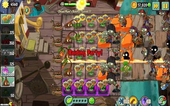 Plants vs Zombies 2 Frostbite Caves Frozen Plants Jalopeno Cherry Bomb Combo!