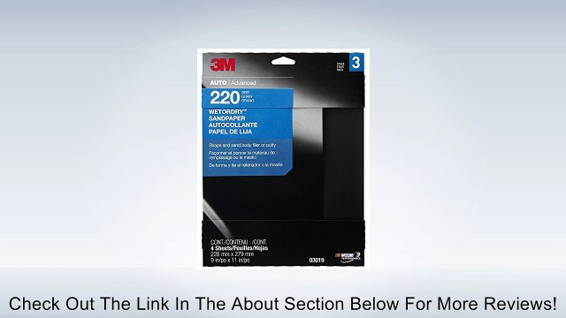 3M 03019 Wetordry 9 x 11 P220 Grit Sandpaper Review