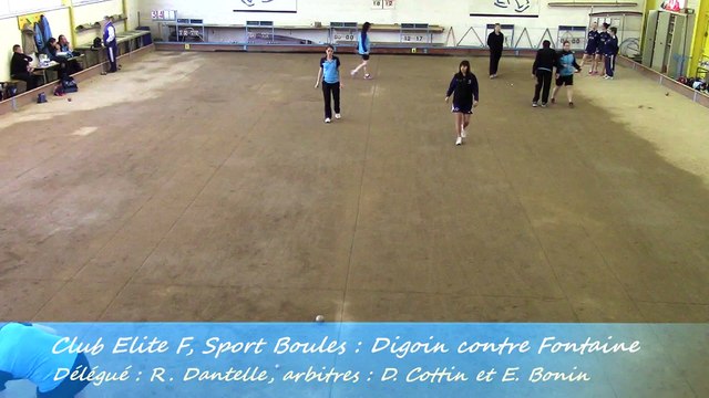 Quatrième tour, Digoin contre Fontaine, Sport Boules, J6 Elite Féminine, Saison 2014 /2015