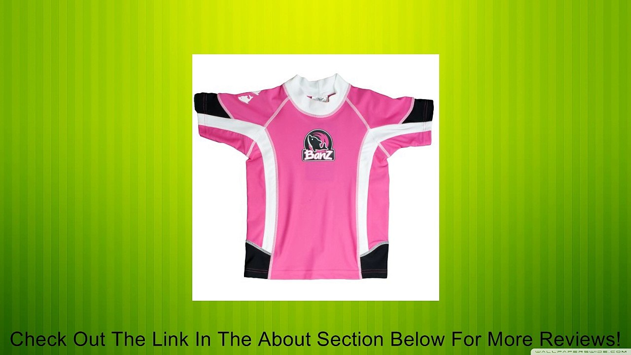 Baby Banz Baby-girls Infant Chlorine Resistant Short Sleeve Rash Top, Pink/Black Review