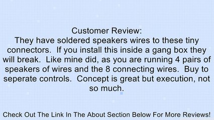 PyleHome PVCD15 In-Wall Two Right and Left Speaker Dual Knob Independent Volume Control Review