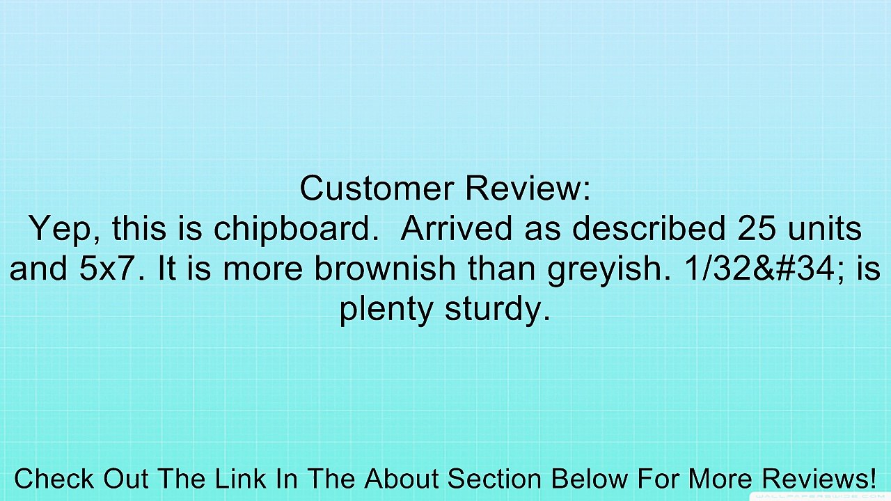 Pack of 25 5x7 1/32" Chip Board Backings Review