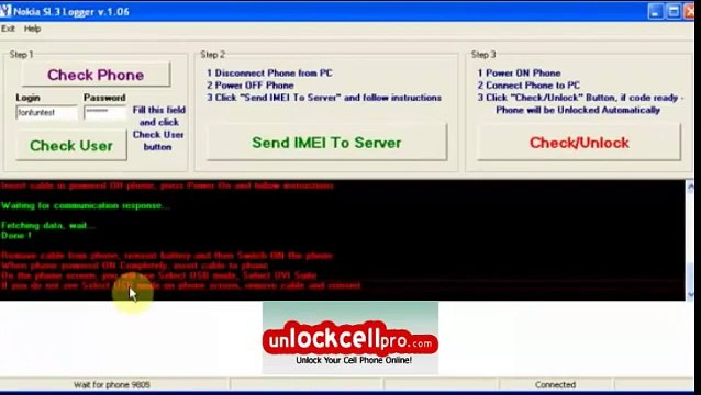 UNLOCK NOKIA SL3 CELL PHONES VIA SOFTWARE SERVER