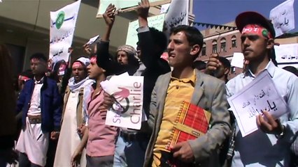 Charlie Hebdo: manifestation à l'ambassade de France au Yémen