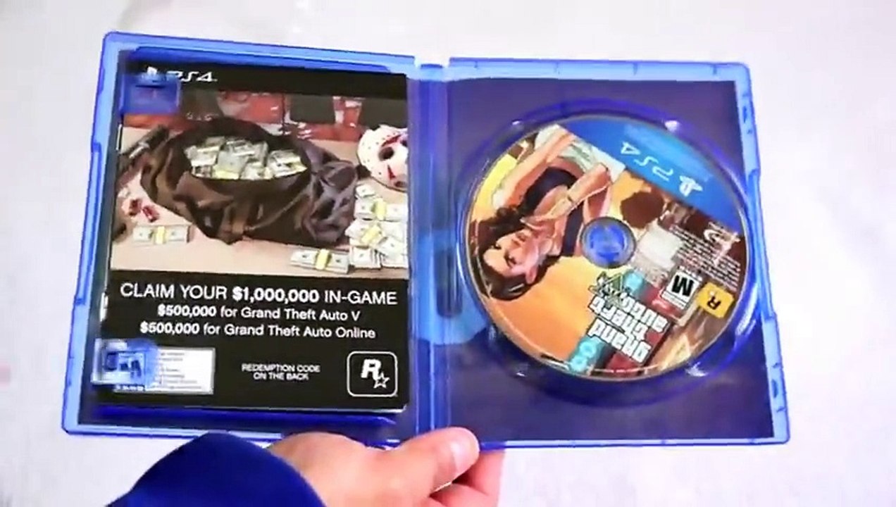 Grand Theft Auto V (PS4) Unboxing & Giveaway! [HD] (GTAV Unboxing) - video  Dailymotion